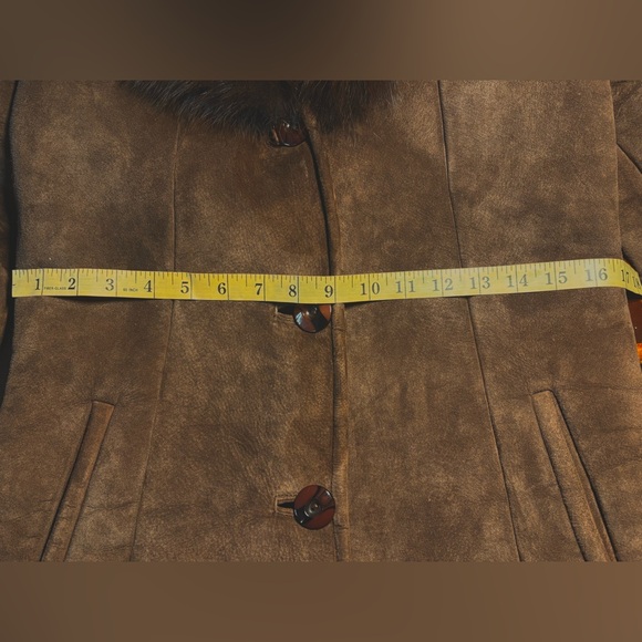 Knowles & Carter London - Vintage 1970s sheepskin coat with fur collar - size S - Picture 12 of 13